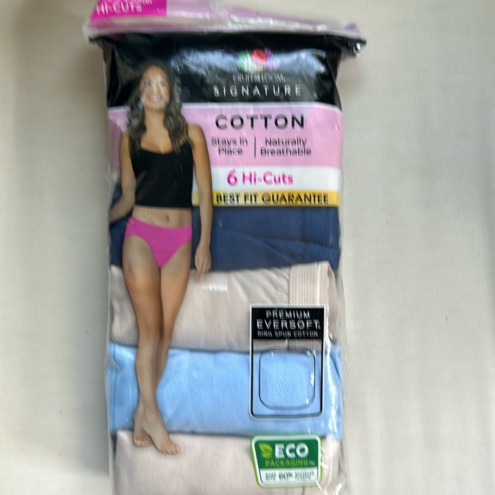 Brand New Fruit of the Loom Cotton High Cut Briefs 6 pack